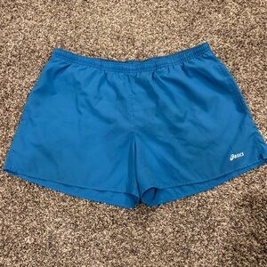 Asics women’s Vibrant Blue lined running Shorts